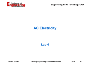 AC Electricity Lab 4 Engineering H191  - Drafting / CAD