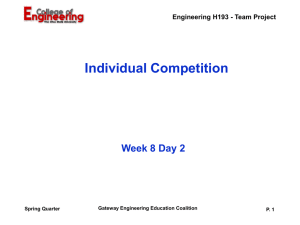 Individual Competition Week 8 Day 2 Engineering H193 - Team Project