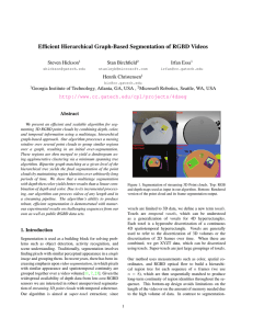 Efficient Hierarchical Graph-Based Segmentation of RGBD Videos