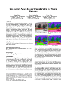 Orientation-Aware Scene Understanding for Mobile Cameras