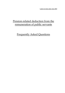 Pension-related deduction from the remuneration of public servants Frequently Asked Questions