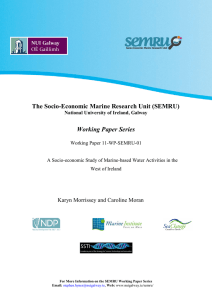 The Socio-Economic Marine Research Unit (SEMRU) Working Paper Series