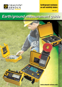 Earth/ground measurement guide Earth/ground resistance an soil resistivity testers