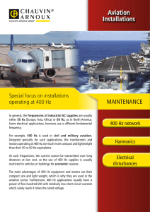 Aviation Installations Maintenance Special focus on installations