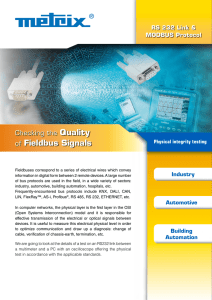 Quality Fieldbus Signals  Checking the