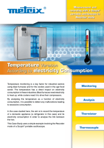 Temperature electricity Consumption  Variation