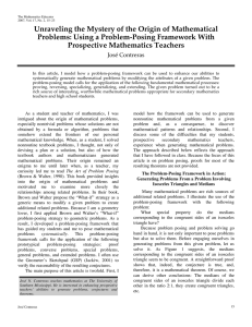 Unraveling the Mystery of the Origin of Mathematical Prospective Mathematics Teachers
