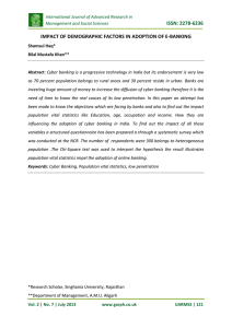 ISSN: 2278-6236 IMPACT OF DEMOGRAPHIC FACTORS IN ADOPTION OF E-BANKING