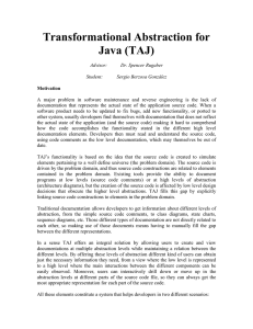 Transformational Abstraction for Java (TAJ)