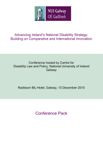 Advancing Ireland’s National Disability Strategy: Building on Comparative and International Innovation