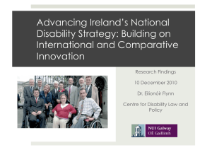 Advancing Ireland’s National Disability Strategy: Building on International and Comparative Innovation