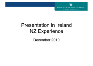 Presentation in Ireland NZ Experience December 2010