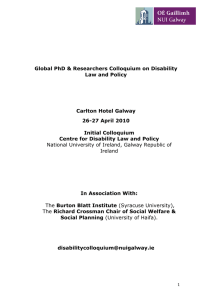 Global PhD &amp; Researchers Colloquium on Disability Law and Policy