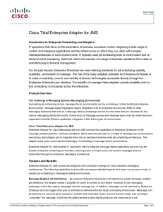 Cisco Tidal Enterprise Adapter for JMS