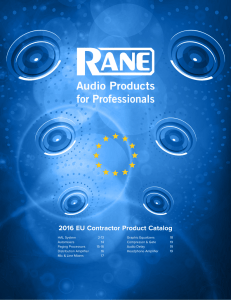 Audio Products for Professionals 2016 EU Contractor Product Catalog