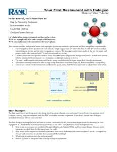 Your First Restaurant with Halogen Step-by-Step Tutorial Map the Processing Workspace