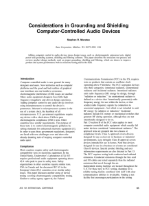 Considerations in Grounding and Shielding Computer-Controlled Audio Devices