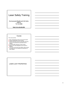 Laser Safety Training Course