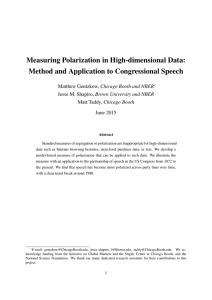 Measuring Polarization in High-dimensional Data: Method and Application to Congressional Speech