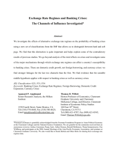 Exchange Rate Regimes and Banking Crises: The Channels of Influence Investigated