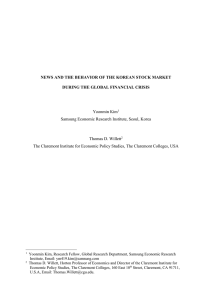 Yoonmin Kim Samsung Economic Research Institute, Seoul, Korea Thomas D. Willett