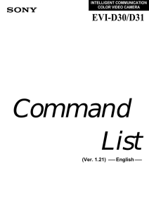 Command List EVI-D30/D31 (Ver. 1.21)