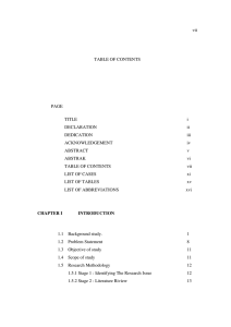 vii  TABLE OF CONTENTS PAGE