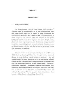 The  Intergovernmental  Panel  on  Climate ... Assessment  Report  has  presumed  water ... CHAPTER 1