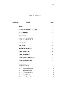 viii  v TABLE OF CONTENTS