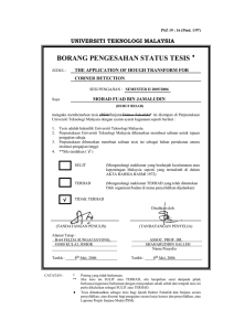 BORANG PENGESAHAN STATUS TESIS UNIVERSITI TEKNOLOGI MALAYSIA