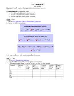 HW Answers - Element Puns Worksheet
