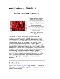 Materi Pendukung  : T0264P21_2 Natural Language Processing