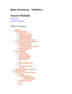 Search Methods Materi Pendukung  : T0264P03_1  Table of Contents