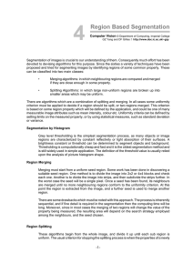 Region Based Segmentation