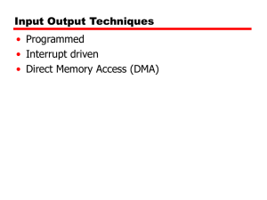 Input Output Techniques • Programmed Interrupt driven
