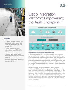 Cisco Integration Platform: Empowering the Agile Enterprise Benefits