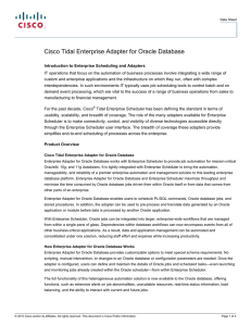 Cisco Tidal Enterprise Adapter for Oracle Database