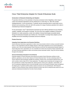 Cisco Tidal Enterprise Adapter for Oracle E-Business Suite
