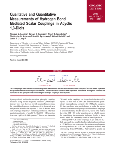Qualitative and Quantitative Measurements of Hydrogen Bond Mediated Scalar Couplings in Acyclic 1,3-Diols