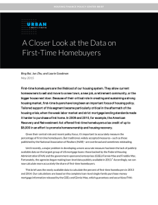 A Closer Look at the Data on First-Time Homebuyers