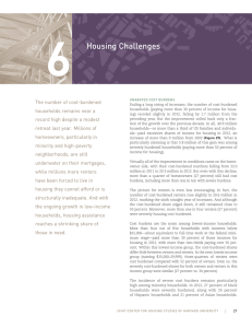 6 Housing Challenges The number of cost-burdened