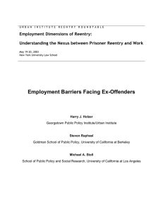 Employment Dimensions of Reentry: