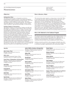 Neuroscience An interdepartmental program