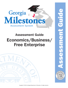 Milestones Assessment Guide Georgia Economics/Business/