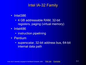 Intel IA-32 Family • Intel386 • Intel486 • Pentium