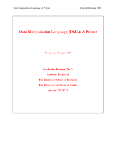 Data Manipulation Language (DML): A Primer