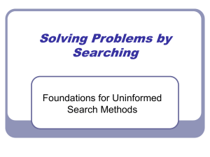 Solving Problems by Searching Foundations for Uninformed Search Methods