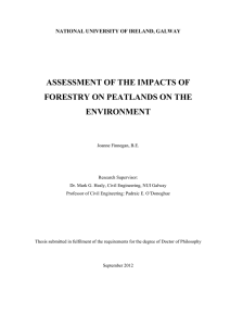 ASSESSMENT OF THE IMPACTS OF FORESTRY ON PEATLANDS ON THE ENVIRONMENT