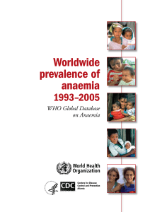 Worldwide prevalence of anaemia 1993–2005