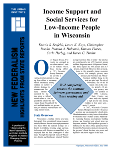 Income Support and Social Services for Low-Income People in Wisconsin